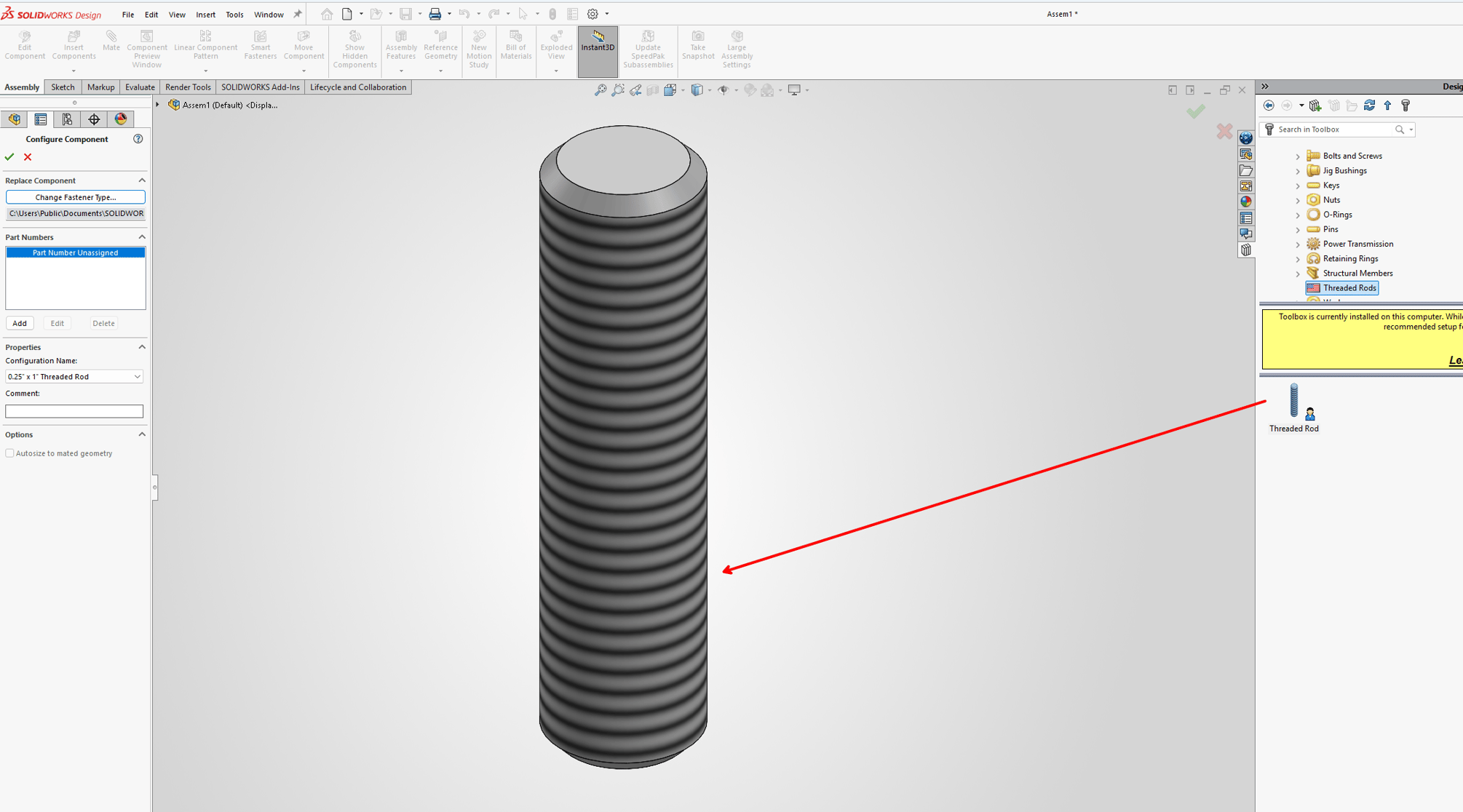 How to Add Custom Parts to SOLIDWORKS Toolbox