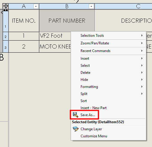 How to Save and Use a Custom Bill of Materials (BOM) Template in SOLIDWORKS